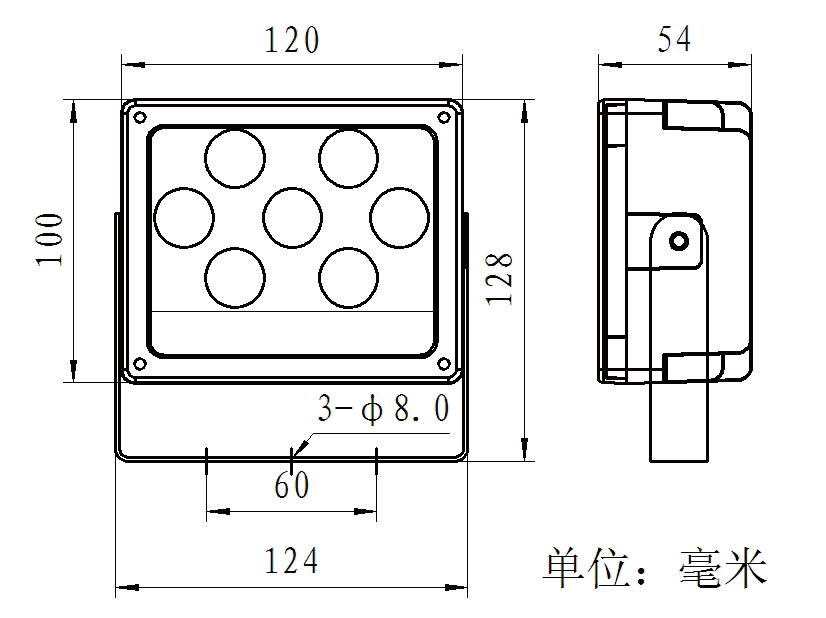 LED紅外補(bǔ)光燈外觀